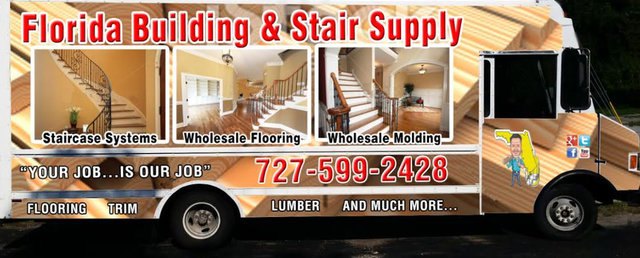 Florida Building Stair Supply Delivery Truck truck